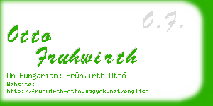 otto fruhwirth business card