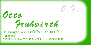 otto fruhwirth business card